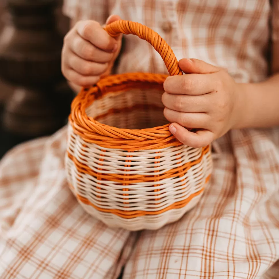 Kids Olli Ella Outdoor Play | To Carry<Rattan Berry Basket - Stripe