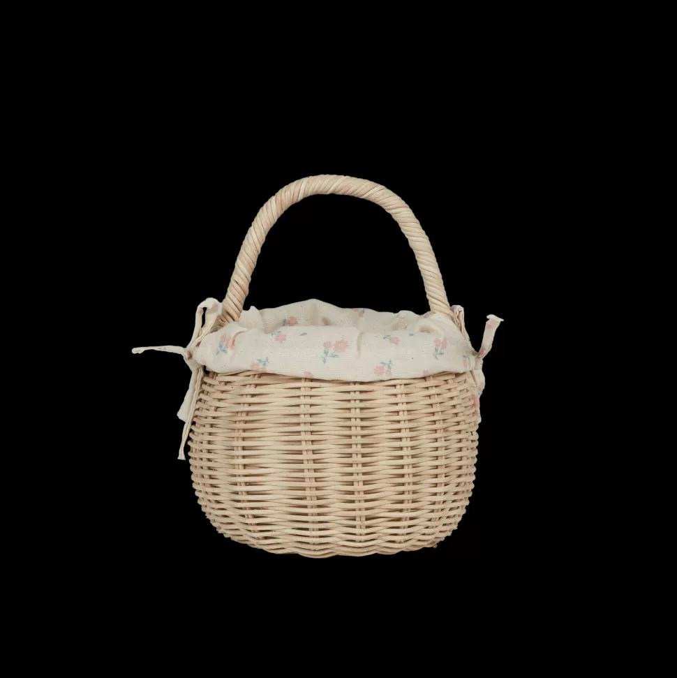 Kids Olli Ella Outdoor Play<Rattan Berry Basket with Lining - Pansy