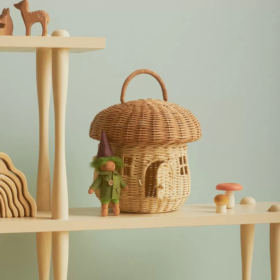 Kids Olli Ella Outdoor Play | For Storage<Rattan Mushroom Basket - Natural