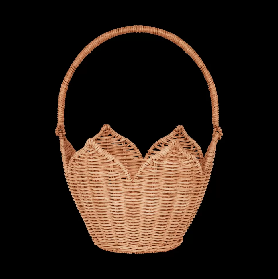 Kids Olli Ella Outdoor Play | To Carry<Rattan Poinsettia Carry Basket - Natural