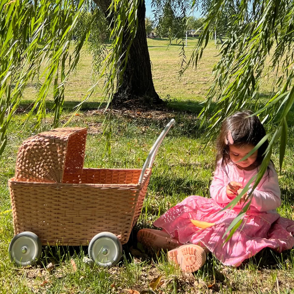 Kids Olli Ella Indoor Play | Outdoor Play<Rattan Strolley - Seashell Pink