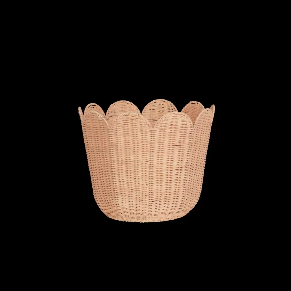 Olli Ella Nursery<Rattan Tulip Basket - Seashell Pink