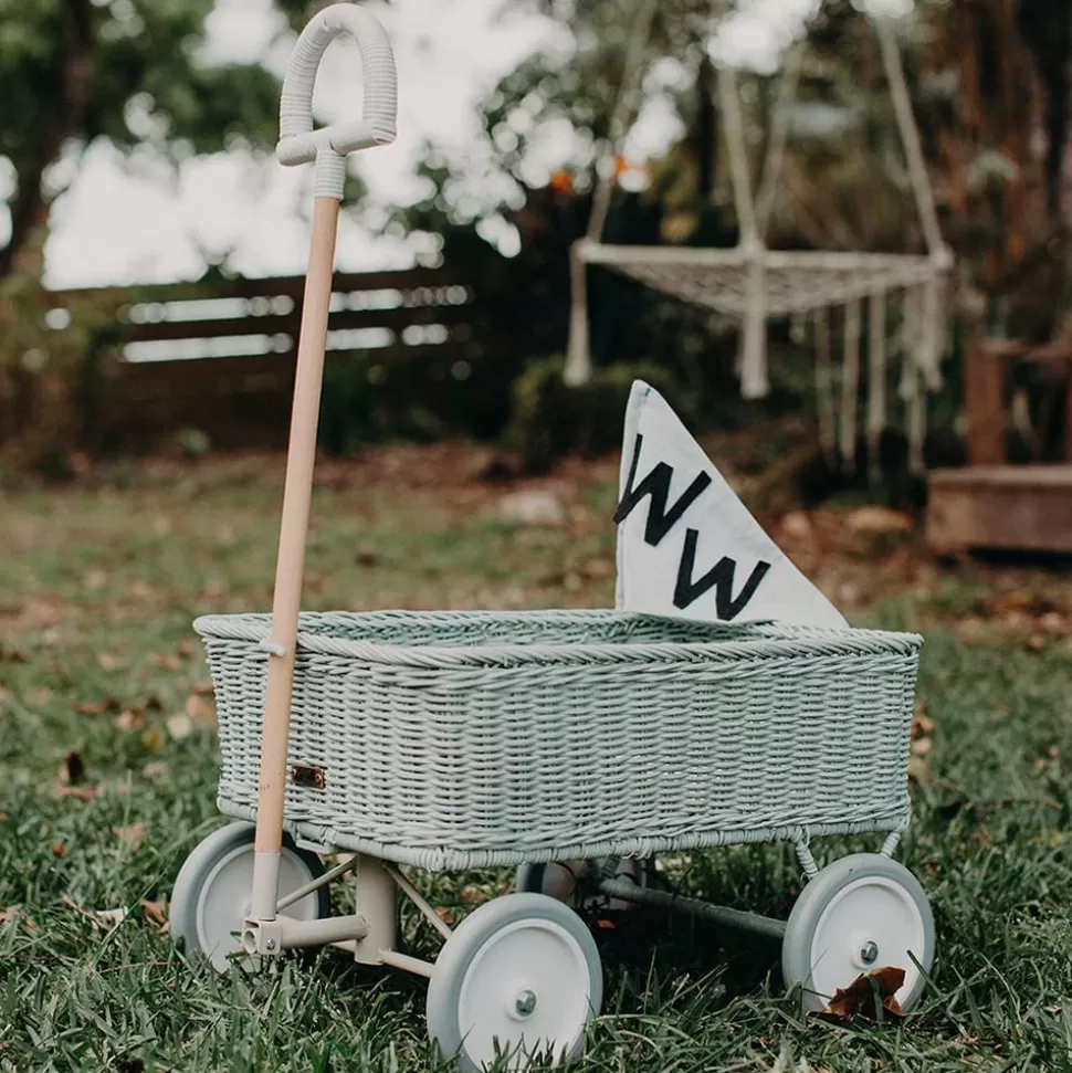 Kids Olli Ella Outdoor Play | On Wheels<Rattan Wonder Wagon - Vintage Blue