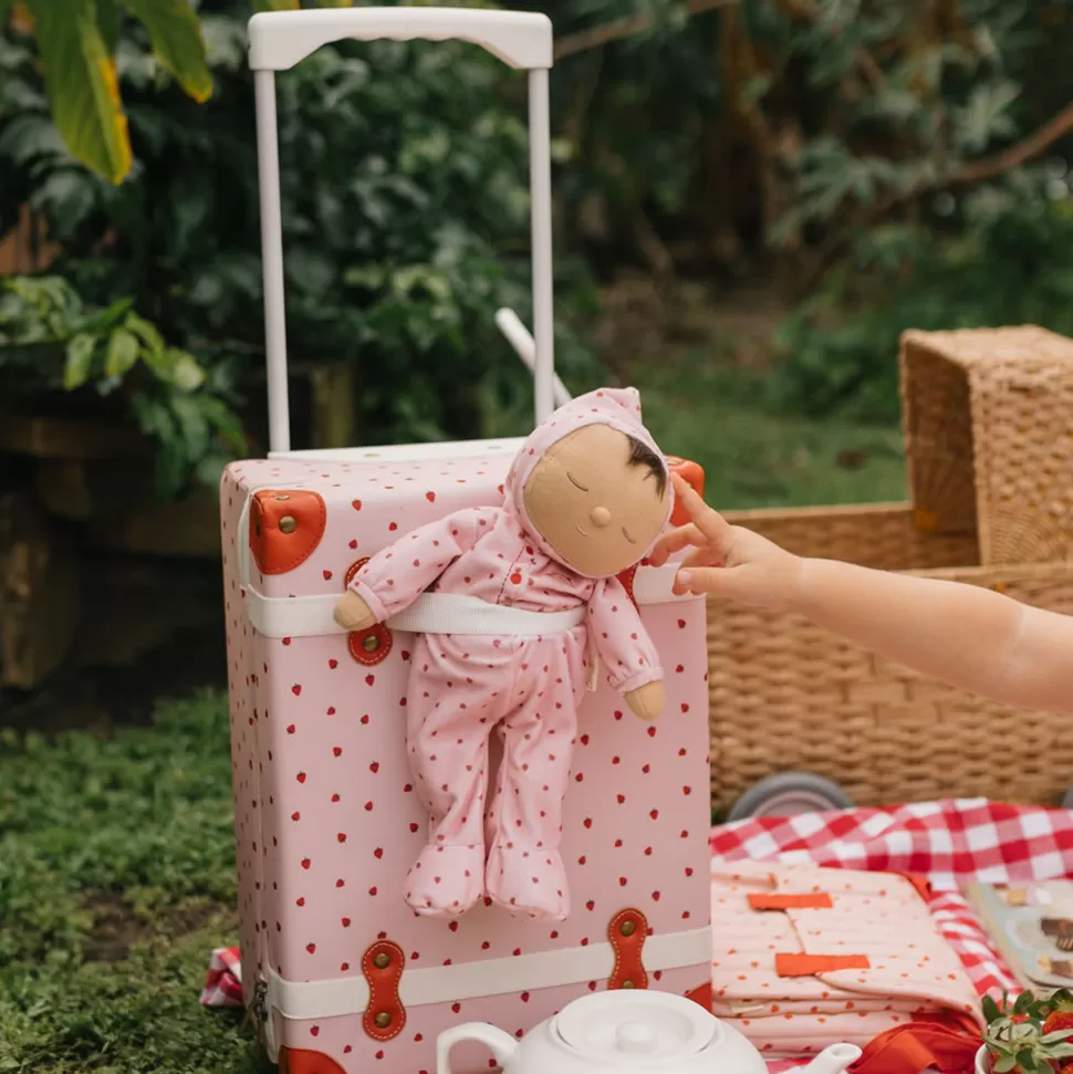 Kids Olli Ella Travel | Travel Bags<See-ya Suitcase - Strawberry