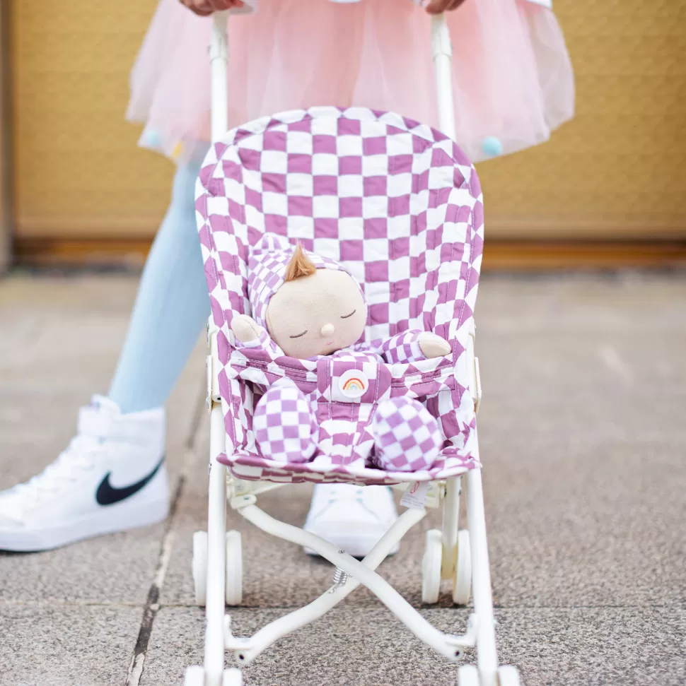 Kids Olli Ella Indoor Play | Doll Accessories<Sollie Stroller - Plum Check