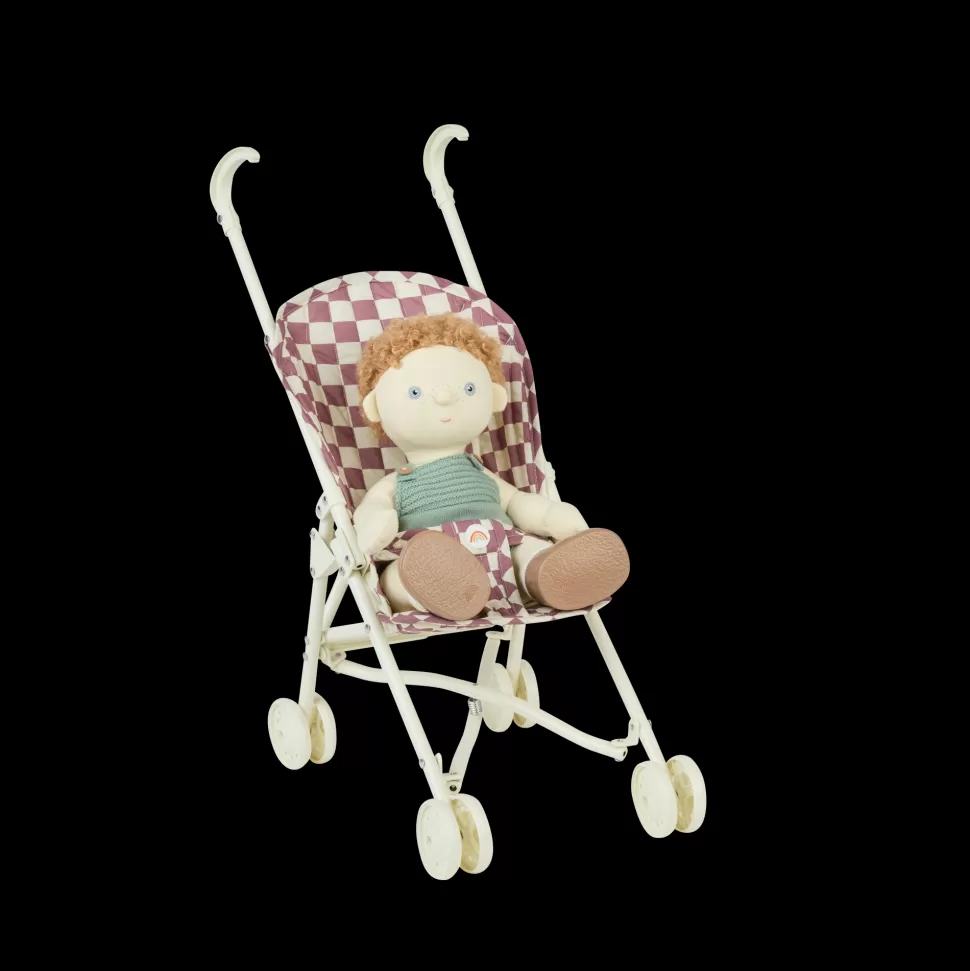 Kids Olli Ella Indoor Play | Doll Accessories<Sollie Stroller - Plum Check